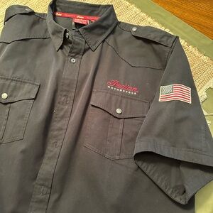 Indian Motorcycle Black Button-Up Shirt